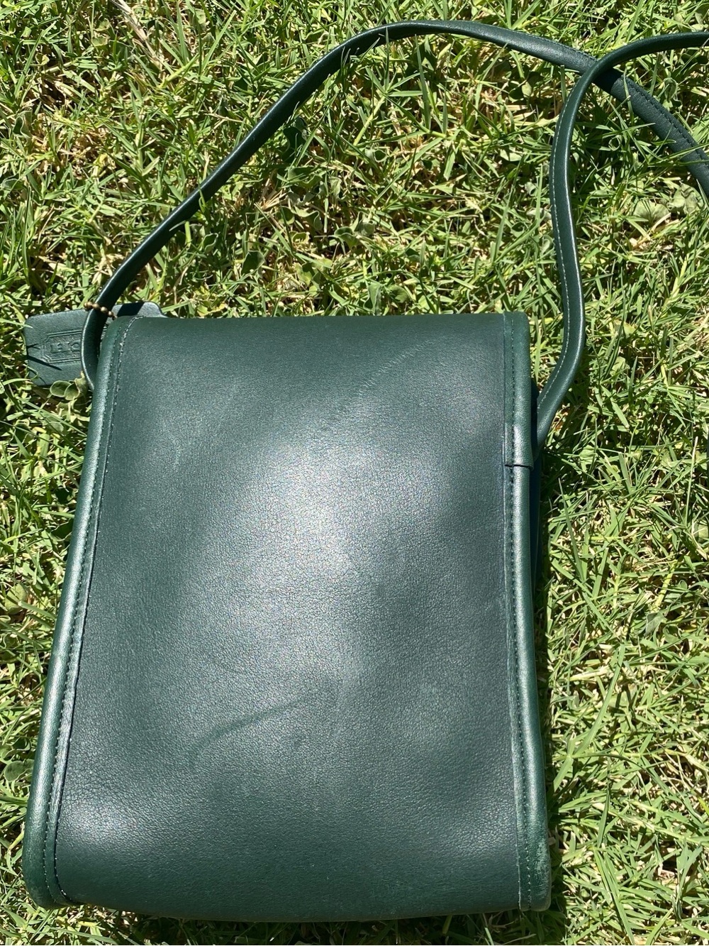 Rare Vintage Coach Forest Green Scooter Leather Crossbody Bag 9893 - Picture 15 of 16